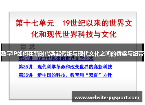 数字IP如何在新时代架起传统与现代文化之间的桥梁与纽带